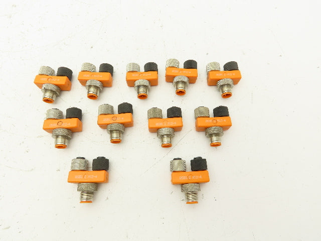 Lumberg ASBS 2 M12-4 Sensor Splitter 4-Pole T-Connector M12 Plug  Lot of 11