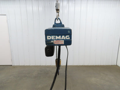 Demag Electric Chain Hoist 1/2 Ton 1000 LB 13' Travel 16/4 FPM 2 Speed 460V