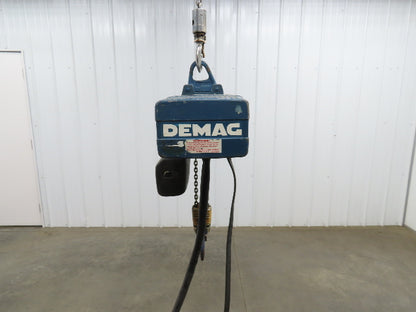 Demag Electric Chain Hoist 1/2 Ton 1000 LB 13' Travel 16/4 FPM 2 Speed 460V