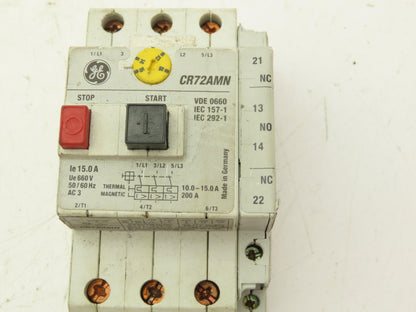 General Electric CR72AMN Manual Motor Starter Protector 600V 3PH Lot of 3