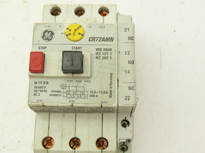 General Electric CR72AMN Manual Motor Starter Protector 600V 3PH Lot of 3