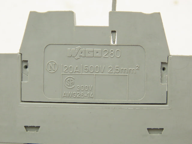 Wago 280 Terminal Block 20A 500V 2.5mm Lot of 20