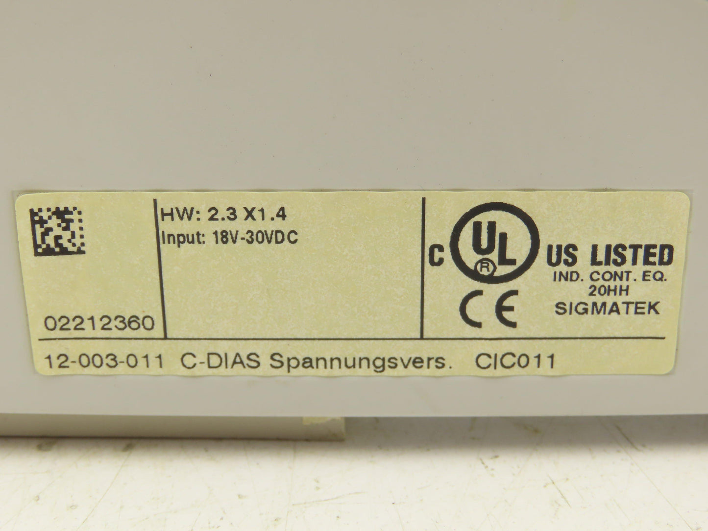 Sigmatek 12003011 12-003-011 Switching Module Interface Module CIC 011