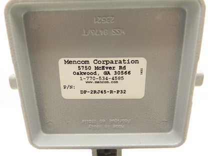 Mencom DP-2RJ45-R-P32 PLC Panel Interface Connector 120V Outlets RJ45 Ethernet