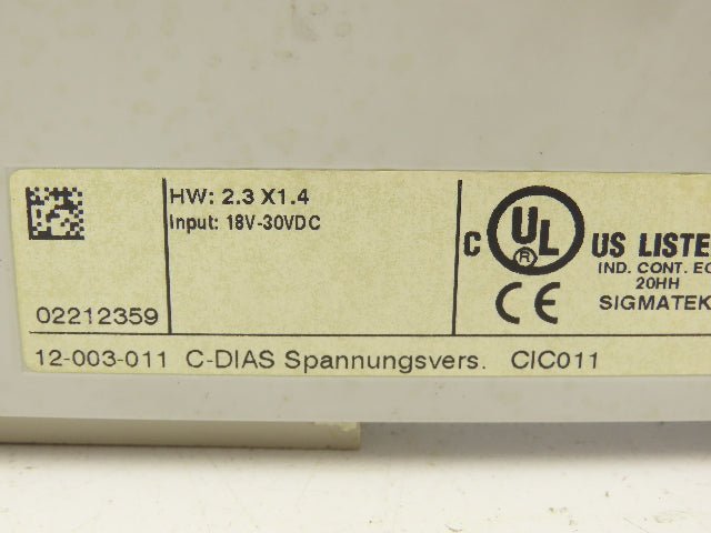 Sigmatek 12-003-011 Switching Module Interface Module CIC 011