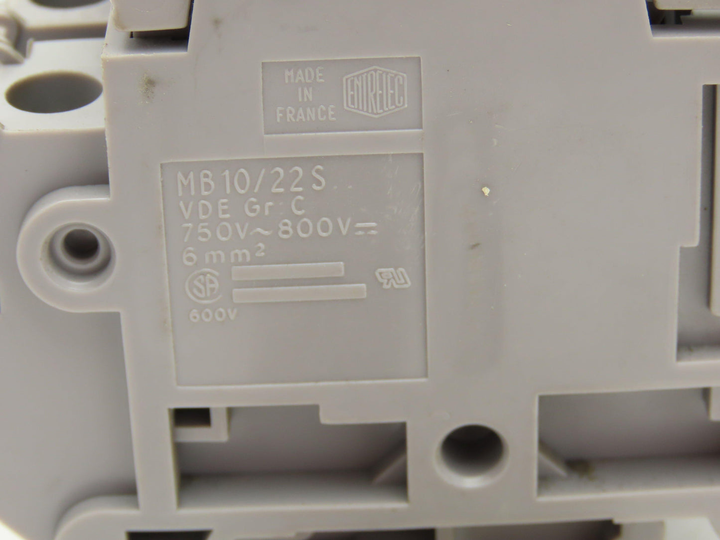 Entrelec MB10/22S Fuse Holder Terminal Block 30A 600V 6mm Lot of 22