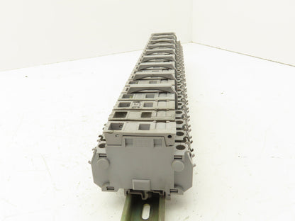 Entrelec MB10/22S Fuse Holder Terminal Block 30A 600V 6mm Lot of 22