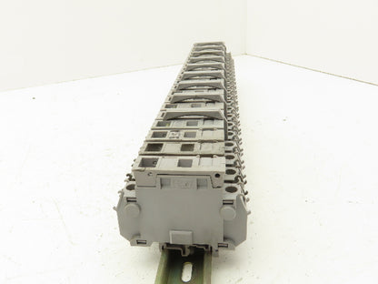 Entrelec MB10/22S Fuse Holder Terminal Block 30A 600V 6mm Lot of 22