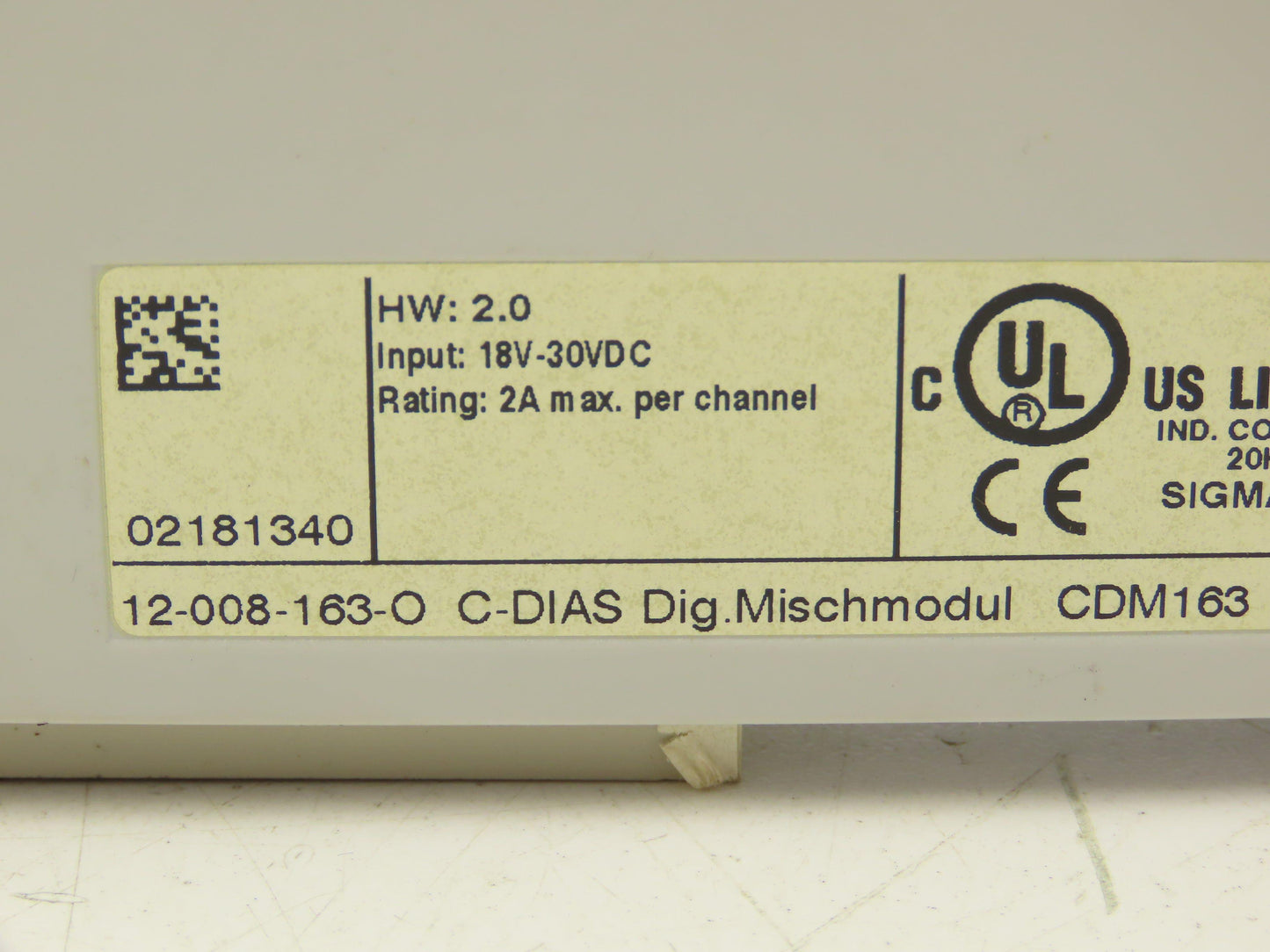 Sigmatek 12-008-163-O C-Dias Digital Input Module CDM 163