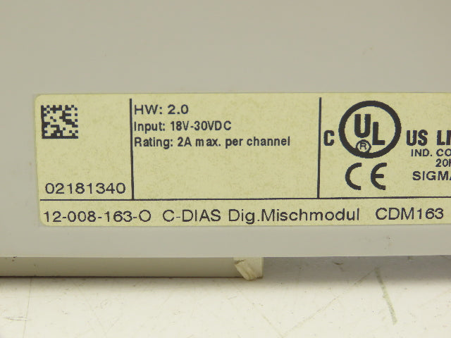 Sigmatek 12-008-163-O C-Dias Digital Input Module CDM 163