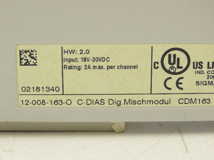Sigmatek 12-008-163-O C-Dias Digital Input Module CDM 163
