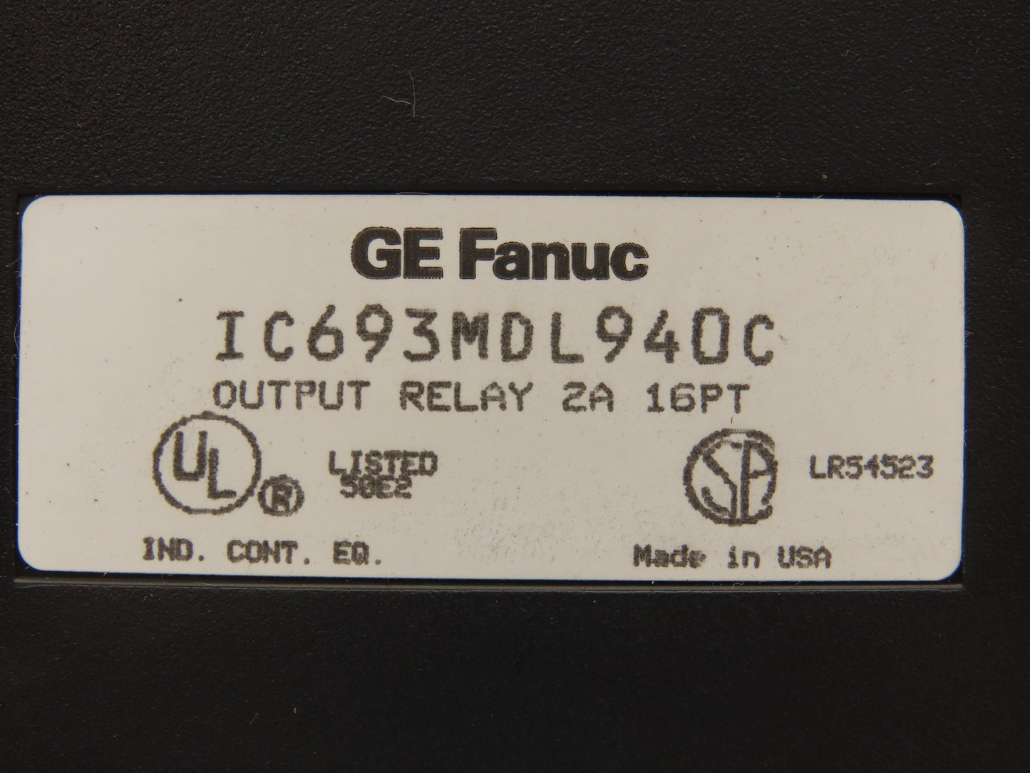 GE Fanuc IC693MDL940C Output Relay Module 2A 16PT