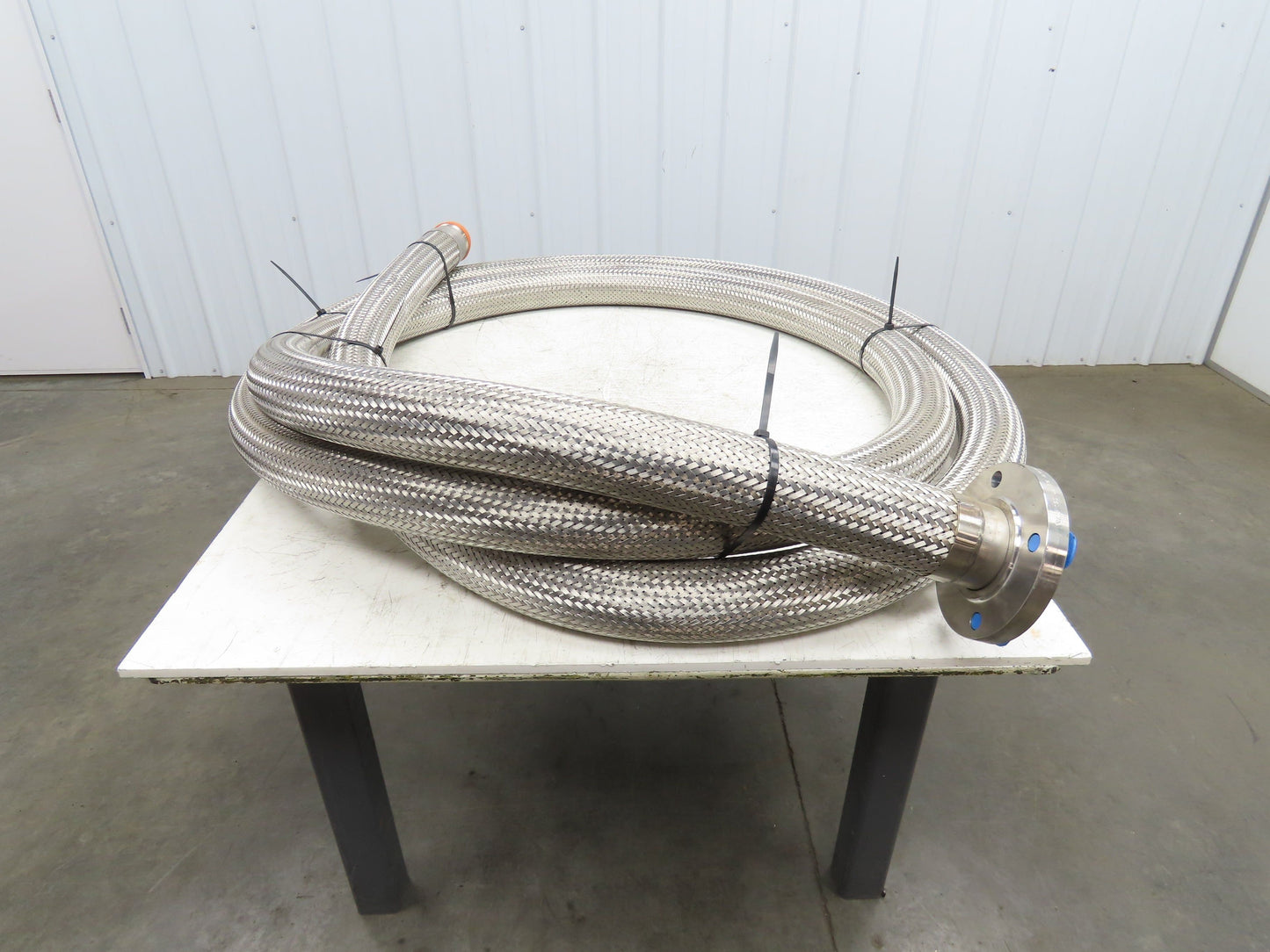 3"x 29' Stainless Steel Braided Flex Hose 3" NPT x 3" Flanged #150