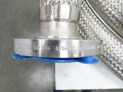 3"x 29' Stainless Steel Braided Flex Hose 3" NPT x 3" Flanged #150