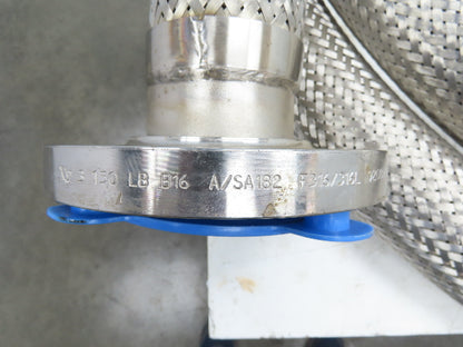 3"x 29' Stainless Steel Braided Flex Hose 3" NPT x 3" Flanged #150