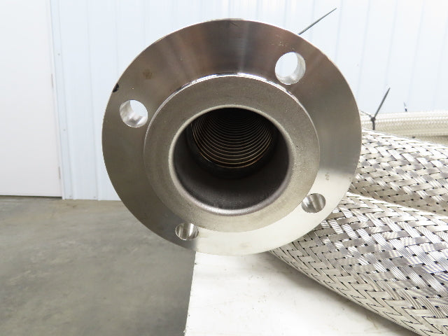 3"x 29' Stainless Steel Braided Flex Hose 3" NPT x 3" Flanged #150