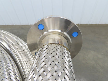 3"x 29' Stainless Steel Braided Flex Hose 3" NPT x 3" Flanged #150