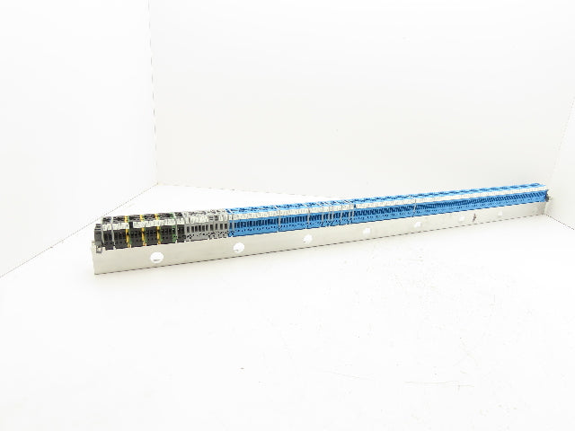 ABB Entrelec M4/6 Blue Terminal Block 48" DIN Rail Strip  Lot of 120