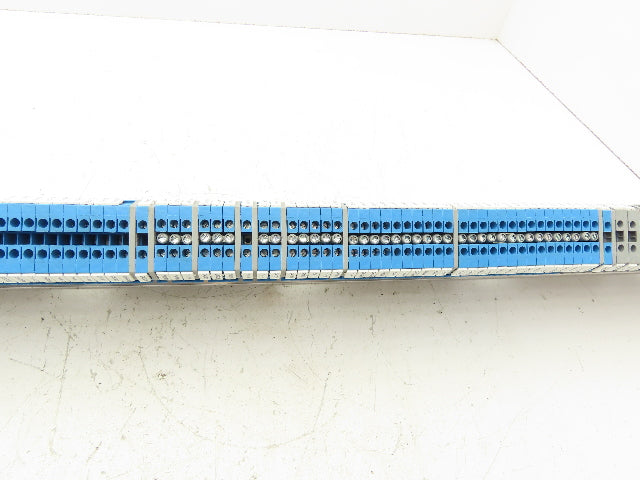 ABB Entrelec M4/6 Blue Terminal Block 48" DIN Rail Strip  Lot of 120