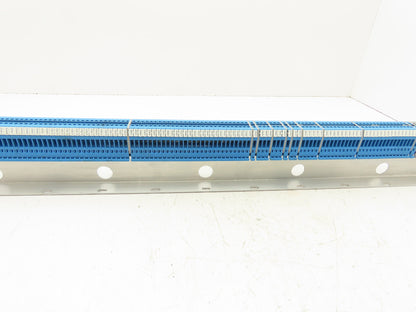 ABB Entrelec M4/6 Blue Terminal Block 48" DIN Rail Strip  Lot of 120