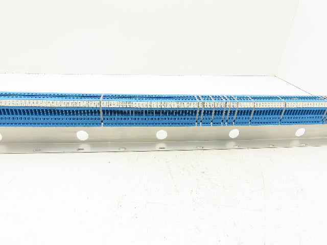 ABB Entrelec M4/6 Blue Terminal Block 48" DIN Rail Strip  Lot of 120