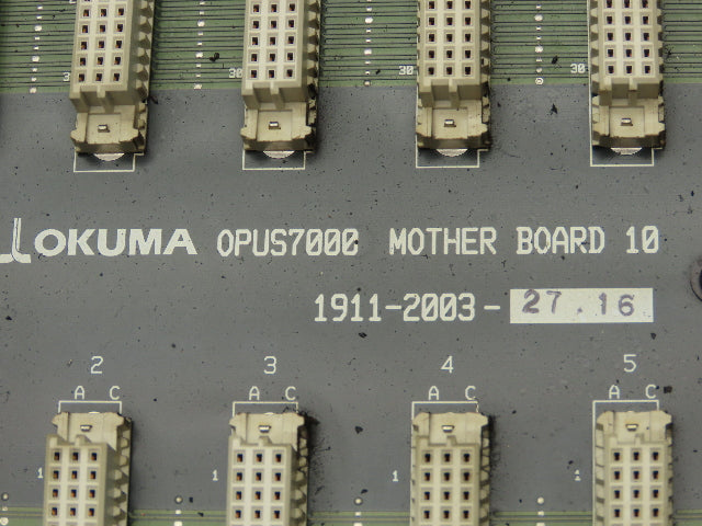 Okuma E7191-855-021 PLC 10-Slot Rack Chassis w/Motherboard 1911-2003