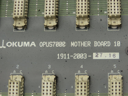 Okuma E7191-855-021 PLC 10-Slot Rack Chassis w/Motherboard 1911-2003