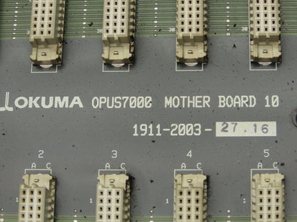 Okuma E7191-855-021 PLC 10-Slot Rack Chassis w/Motherboard 1911-2003