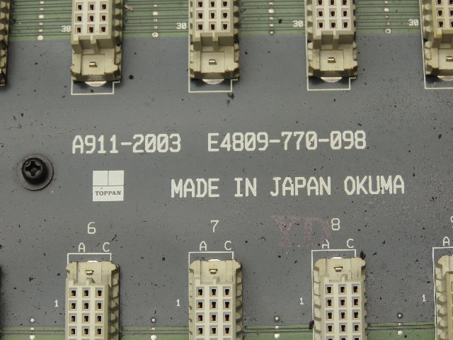 Okuma E7191-855-021 PLC 10-Slot Rack Chassis w/Motherboard 1911-2003