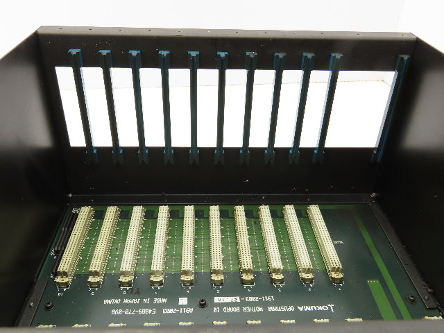 Okuma E7191-855-021 PLC 10-Slot Rack Chassis w/Motherboard 1911-2003
