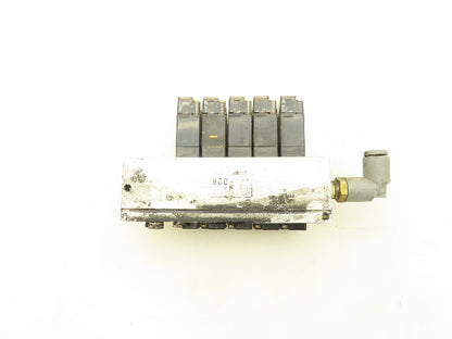 Honeywell Skinner K4SX002 Pneumatic Solenoid Valves 12VDC on 6-Station Manifold