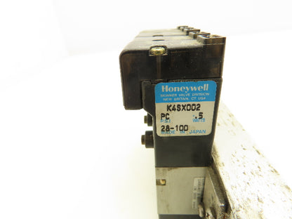 Honeywell Skinner K4SX002 Pneumatic Solenoid Valves 12VDC on 6-Station Manifold