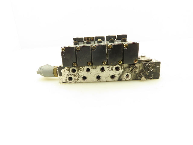 Honeywell Skinner K4SX002 Pneumatic Solenoid Valves 12VDC on 6-Station Manifold