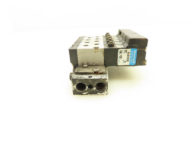 Honeywell Skinner K4SX002 Pneumatic Solenoid Valves 12VDC on 6-Station Manifold