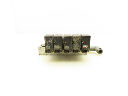 Honeywell Skinner K4SX002 Pneumatic Solenoid Valves 12VDC on 6-Station Manifold