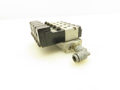 Honeywell Skinner K4SX002 Pneumatic Solenoid Valves 12VDC on 6-Station Manifold