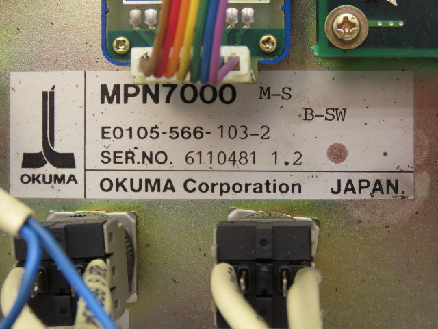 Okuma E0105-566-103-2 MPN7000 M-S HMI Operator Control Panel