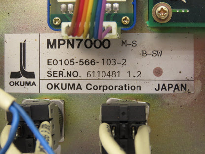 Okuma E0105-566-103-2 MPN7000 M-S HMI Operator Control Panel
