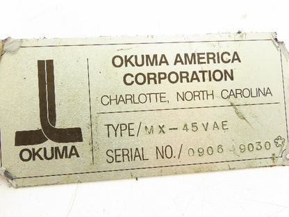 Okuma SE000-530-279 Manual Tool Change Control Panel From CNC Machine MX-45VAE