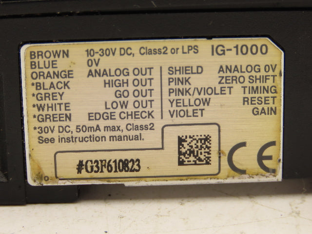 Keyence IG1000 Sensor Amplifier DIN Rail Mount