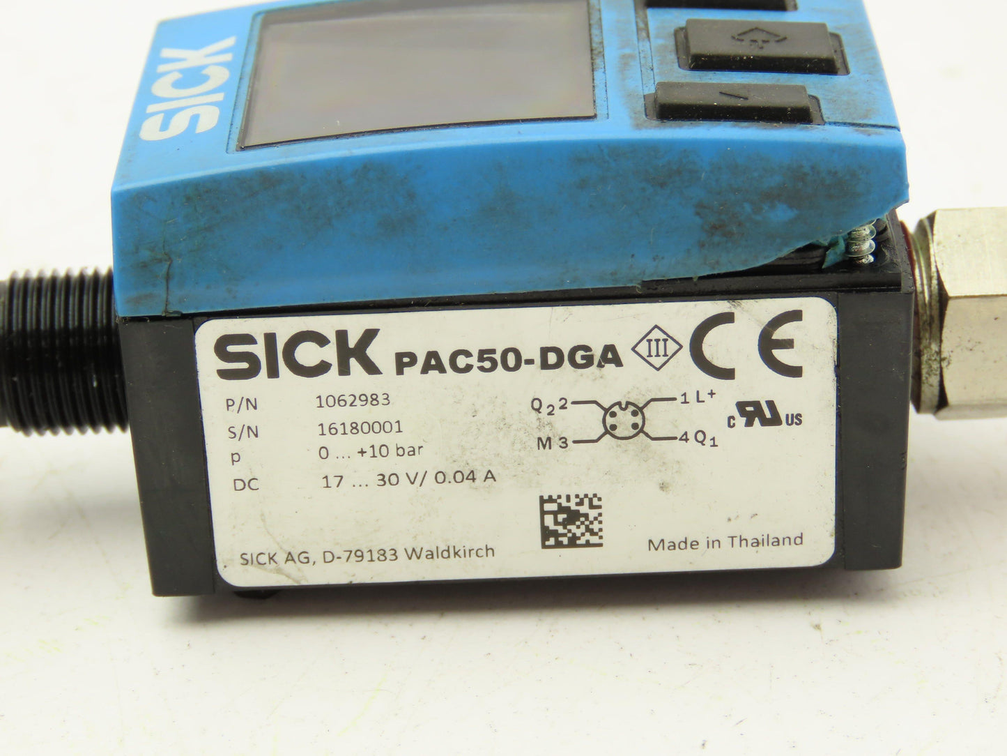 Sick PAC50-DGA 1062983 Fluid Pressure Sensor 10bar 145psi Lot of 2