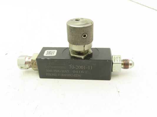 Vektek 70-2001-11 Precision Inline Flow Control Valve Needle 5000PSI 3GPM