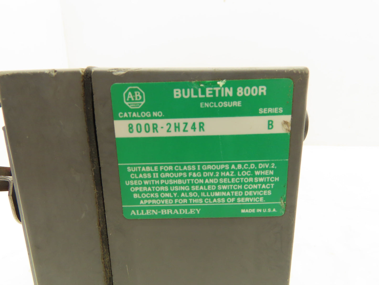 Allen Bradley 800R-2HZ4R Pushbutton Control Station 4X Haz Loc Sealed Enclosure