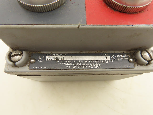 Allen Bradley 800H-NP31 Explosion-Proof 2-Pushbutton Switch Operator Station