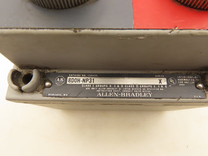 Allen Bradley 800H-NP31 Explosion-Proof 2-Pushbutton Switch Operator Station