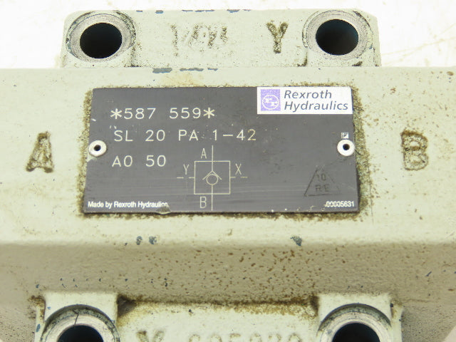 Rexroth SL 20 PA 1-42 Hydraulic Pilot Operated Check Valve