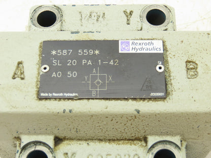 Rexroth SL 20 PA 1-42 Hydraulic Pilot Operated Check Valve