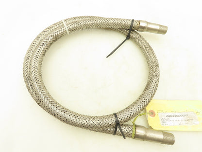1/2"x 60" 304 Stainless Braided Flex Hose 1/2" Male NPT Ends