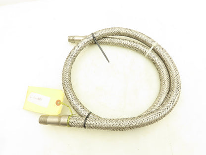 1/2"x 60" 304 Stainless Braided Flex Hose 1/2" Male NPT Ends