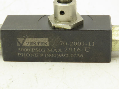Vektek 70-2001-11 Precision Inline Flow Control Valve Needle 5000PSI 3GPM